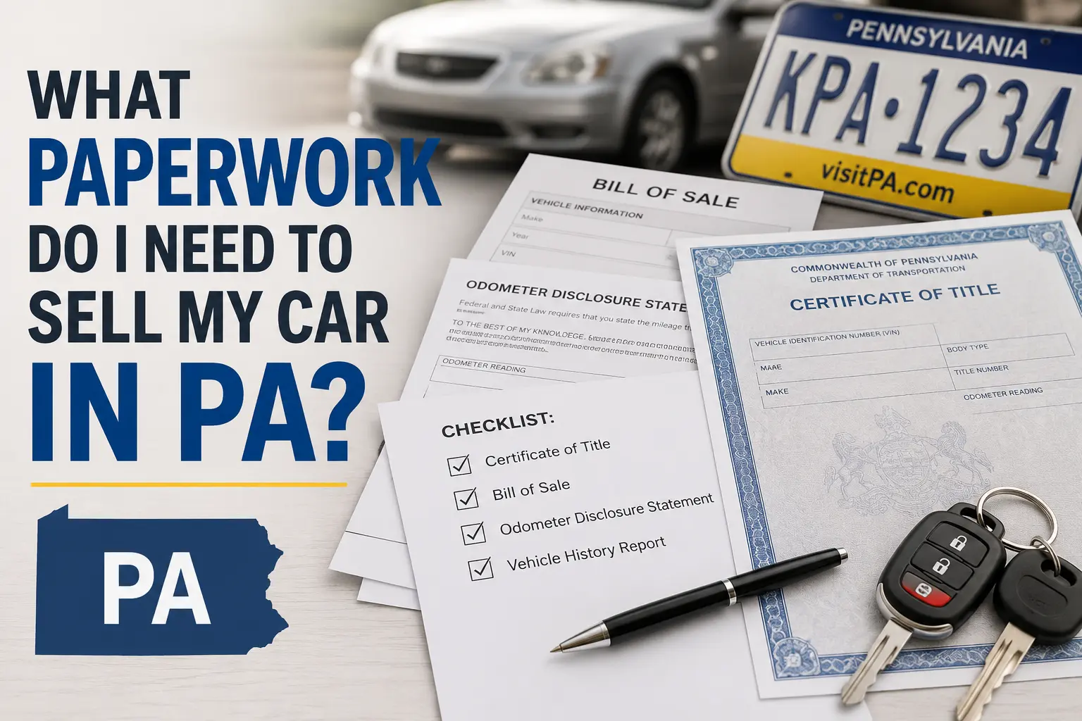 What Paperwork Do I Need to Sell My Car in PA in 2026